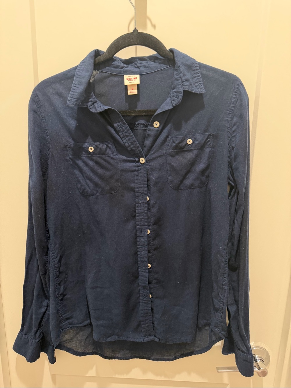 Mossimo Supply Co. Navy Blue Button-Down Shirt